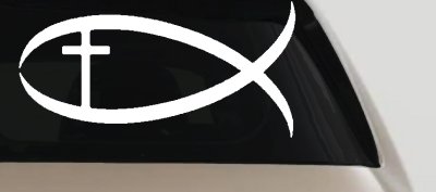 Christian Fish Decal for Car or Truck Window Vinyl Sticker