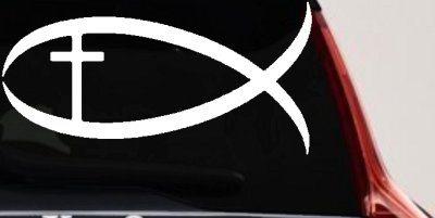 Christian Fish Decal for Car or Truck Window Vinyl Sticker