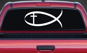 Christian Fish Christian Car or Truck Window Decal Sticker
