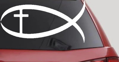 Christian Fish Decal for Car or Truck Window Vinyl Sticker