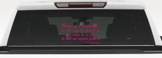 Train Up A child Decal Proverbs 22 6 Christian Car or Truck Window Decal Sticker (Hot Pink)