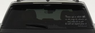 Train Up A child Decal Proverbs 22 6 Christian Car or Truck Window Decal Sticker (Silver)