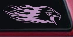 Flaming Eagle Head Military Decal Sticker for Cars Trucks (Lilac)