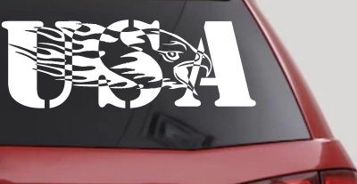 Flaming Eagle USA Military Decal - Car & Truck Window Vinyl Sticker