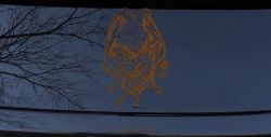 Mean Joker Biker Car or Truck Window Decal Sticker (Copper)