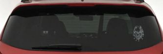 Mean Joker Biker Car or Truck Window Decal Sticker (Telegrey)