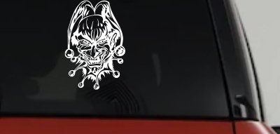 Mean Joker Biker Decal Sticker Car Truck Window Vinyl Graphic
