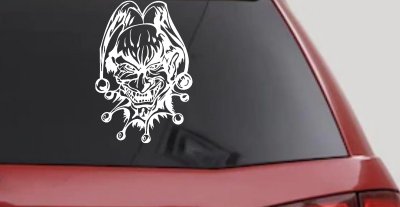 Mean Joker Biker Decal Sticker Car Truck Window Vinyl Graphic