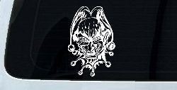 Mean Joker Biker Car or Truck Window Decal Sticker