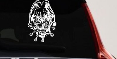 Mean Joker Biker Decal Sticker Car Truck Window Vinyl Graphic