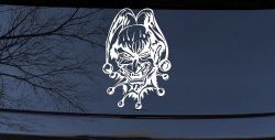 Mean Joker Biker Car or Truck Window Decal Sticker