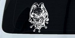 Mean Joker Biker Car or Truck Window Decal Sticker