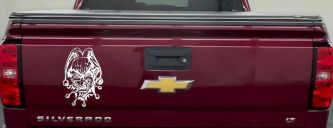 Mean Joker Biker Decal Sticker Car Truck Window Vinyl Graphic (White)