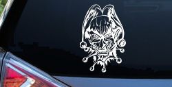 Mean Joker Biker Car or Truck Window Decal Sticker