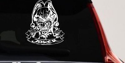 Mean Joker Banner Decal for Car Truck & Bike Windows