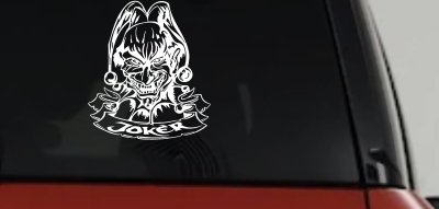 Mean Joker Banner Decal for Car Truck & Bike Windows