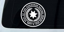 Seal of the Cherokee Nation Native American Indian Car or Truck Window Decal Sticker