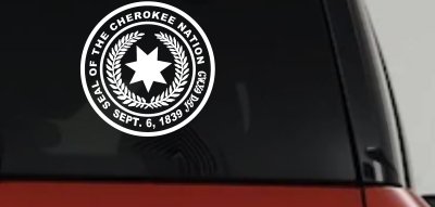 Cherokee Nation Seal Decal for Car Truck Window Native American Sticker