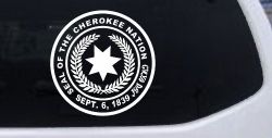 Seal of the Cherokee Nation Native American Indian Car or Truck Window Decal Sticker
