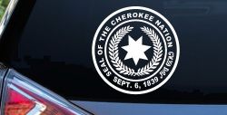 Seal of the Cherokee Nation Native American Indian Car or Truck Window Decal Sticker