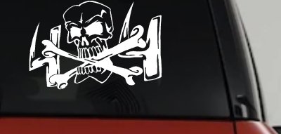 Skull Cross Bones 4X4 Off Road Decal Truck Car Window Sticker