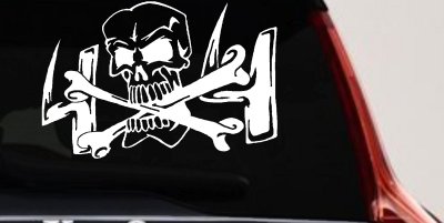 Skull Cross Bones 4X4 Off Road Decal Truck Car Window Sticker
