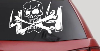 Skull Cross Bones 4X4 Off Road Decal Truck Car Window Sticker