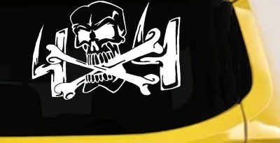 Skull Cross Bones 4X4 Off Road Decal Truck Car Window Sticker