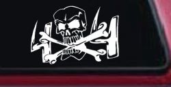Skull and Cross Bones 4X4 Off Road Car or Truck Window Decal Sticker
