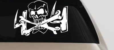 Skull Cross Bones 4X4 Off Road Decal Truck Car Window Sticker