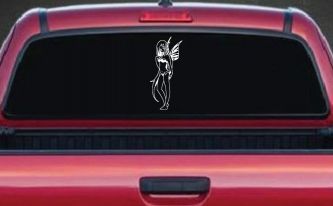 Cute Pixie Fairy Bikini Car or Truck Window Decal Sticker