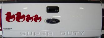 Rubber Duck Family Stick Family Car or Truck Window Decal Sticker (Burgundy)