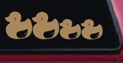 Rubber Duck Family Stick Family Car or Truck Window Decal Sticker (Light Brown)