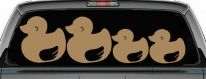 Rubber Duck Family Stick Family Car or Truck Window Decal Sticker (Light Brown)