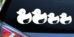 Rubber Duck Family Stick Family Car or Truck Window Decal Sticker