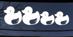 Rubber Duck Family Stick Family Car or Truck Window Decal Sticker