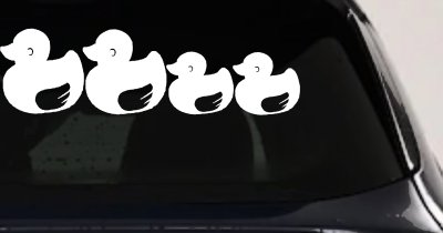 Rubber Duck Family Stick Figure Car Decal - Window Vinyl Sticker