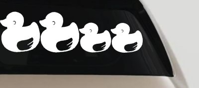 Rubber Duck Family Stick Figure Car Decal - Window Vinyl Sticker