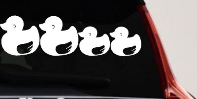 Rubber Duck Family Stick Figure Car Decal - Window Vinyl Sticker