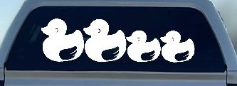 Rubber Duck Family Stick Family Car or Truck Window Decal Sticker