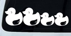 Rubber Duck Family Stick Family Car or Truck Window Decal Sticker