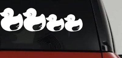 Rubber Duck Family Stick Figure Car Decal - Window Vinyl Sticker