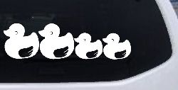 Rubber Duck Family Stick Family Car or Truck Window Decal Sticker