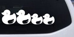Rubber Duck Family Stick Family Car or Truck Window Decal Sticker