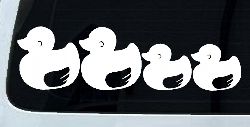 Rubber Duck Family Stick Family Car or Truck Window Decal Sticker