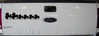 Rubber Ducky Family Car Decal 4 Kids Window Sticker Truck Vinyl (Black)