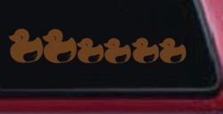 4 Children Rubber Ducky Family Car or Truck Window Decal Sticker (Copper)
