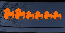 Rubber Ducky Family Car Decal 4 Kids Window Sticker Truck Vinyl (Orange)