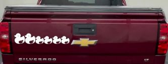 4 Children Rubber Ducky Family Car or Truck Window Decal Sticker (White)