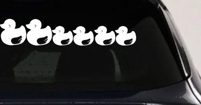 Rubber Ducky Family Car Decal 4 Kids Window Sticker Truck Vinyl